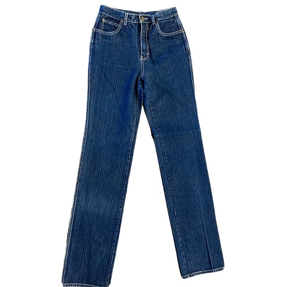 Vintage Denim - Vintage Cotler Women’s Pinstripe Jeans Tall Length - Size 9 // 29